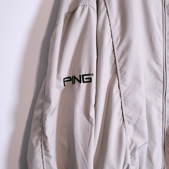 PING Mens Zip Front Golf Perf Jacket Sand Tan - Picture 3 of 6